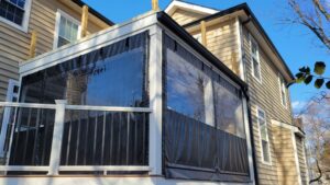 Roll down residential patio enclosures