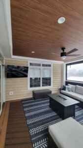 Residential plastic patio curtains