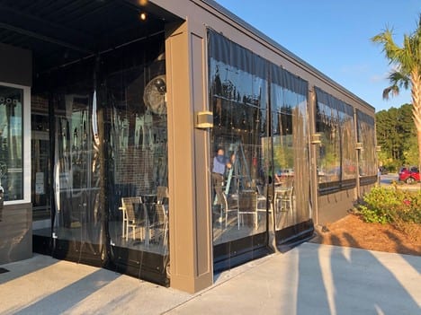 Boise Id Home Backyard Restaurant Clear Platic Patio Enclosure Drop Shades