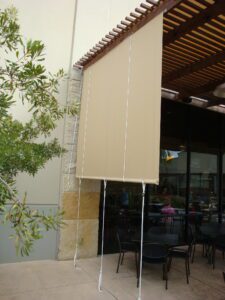 Commercial Sun Shade With Pulley Kit Removable Hold Down Straps