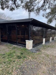 Residential fixed patio enclosure